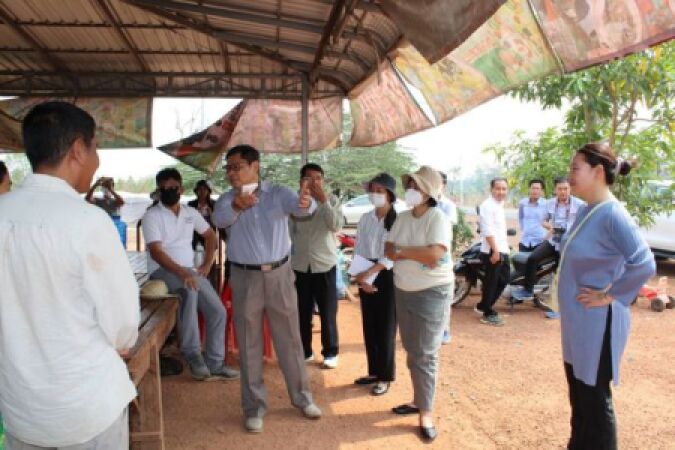 ក្រុមការងារបានធ្វើទស្សនកិច្ចពិនិត្យទីតាំងប្រមូលទិញដំឡូងមីរបស់លោក សួង កុសល និងលោកស្រី យឹម រ៉ាឌី