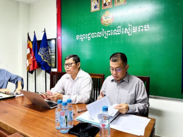 ការជួប និងពិភាក្សាអំពីការងារបច្ចេកទេសរបស់គម្រោង ជាពិសេសផ្តោតសំខាន់ទៅលើប្រព័ន្ធគ្រប់គ្រងការគាំពារបរិស្ថាន (ESMS) និង ប្រព័ន្ធគ្រប់គ្រងការគាំពារសង្គម (SSME) នៅមន្ទីរកសិកម្ម ខេត្តសៀមរាប